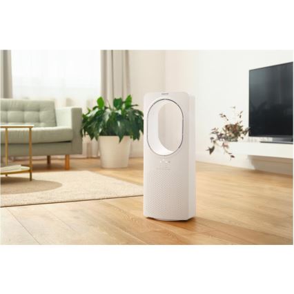 Sencor - Ventilador de pie sin aspas 50W/230V blanco + control remoto