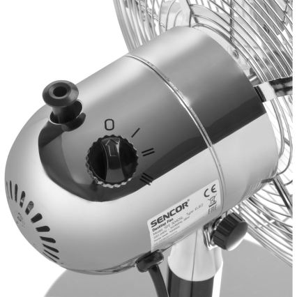 Sencor - Ventilador de sobremesa 35W/230V acabado cromado brillante