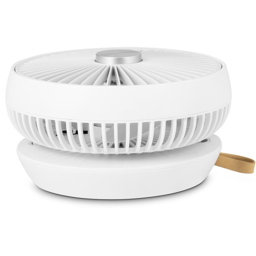 Sencor - Ventilador de sobremesa recargable 5W/5V 4000 mAh blanco