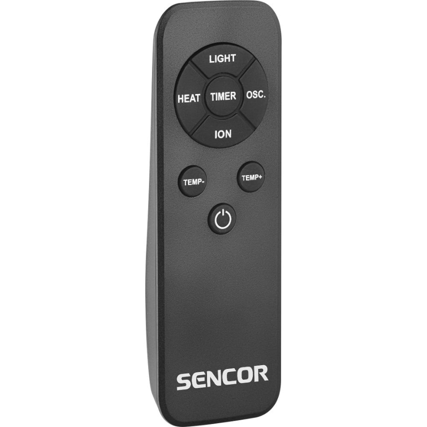 Sencor - Ventilador de torre sin aspas con calefactor cerámico 1200/2000W/230V antracita + mando a distancia