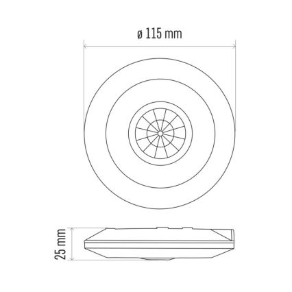 Sensor de movimiento PIR B 360° 2000W/230V blanco