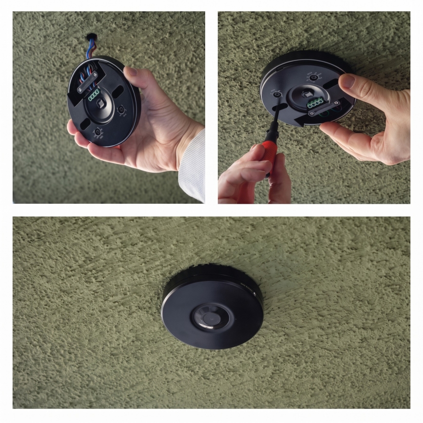 Sensor exterior de movimiento y luz crepuscular PIR 2000W/230V IP65 negro