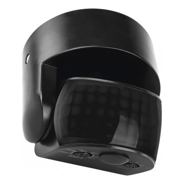 Sensor PIR de movimiento y crepúsculo para exterior 1200W/230V IP65, negro