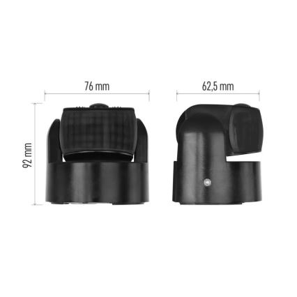 Sensor PIR de movimiento y crepúsculo para exterior 1200W/230V IP65, negro