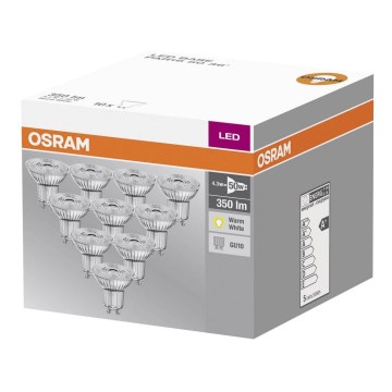 SET 10x Bombilla LED GU10/4,3W/230V 2700K - Osram