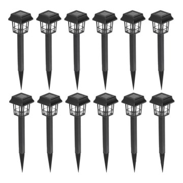 SET 12x Lámpara solar LED LED/0,06W/1,2V 1xAA 6500K IP44 100 mAh