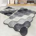 SET 2x Alfombra de baño CIRCLE 60/100 cm gris
