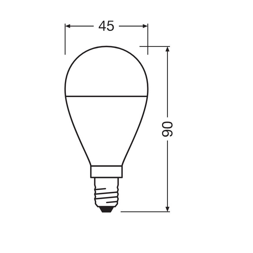 SET 2x Bombilla LED P45 E14/7W/230V 3000K - Osram
