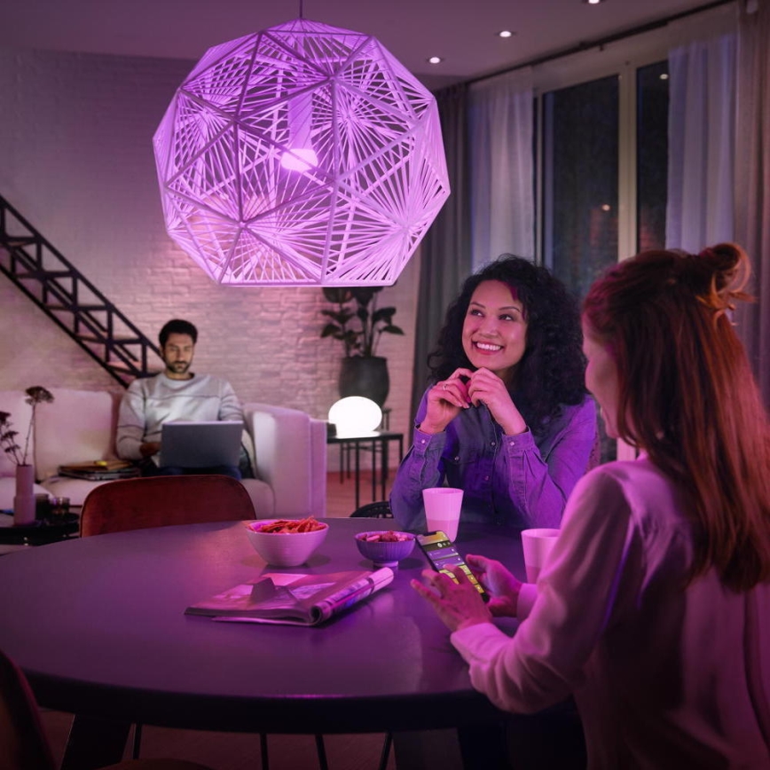 SET DE 2 bombillas LED regulables Philips Hue White and Color Ambiance A60 E27/6,5W/230V 2000-6500K