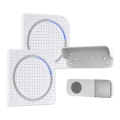 SET 2x Campana inalámbrica 230V/3xAAA IP56 blanco