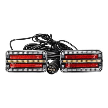 SET 2x LED Luz de remolque con intermitente dinámico LED/12-24V IP65