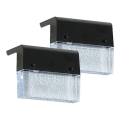 SET 2x LED RGB Aplique solar LED/1W/1,2V 3500K IP65 600 mAh
