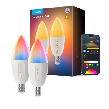 SET 2x LED RGBWW Bombilla regulable E14/5W/230V 2700-6500K Wi-Fi - Govee