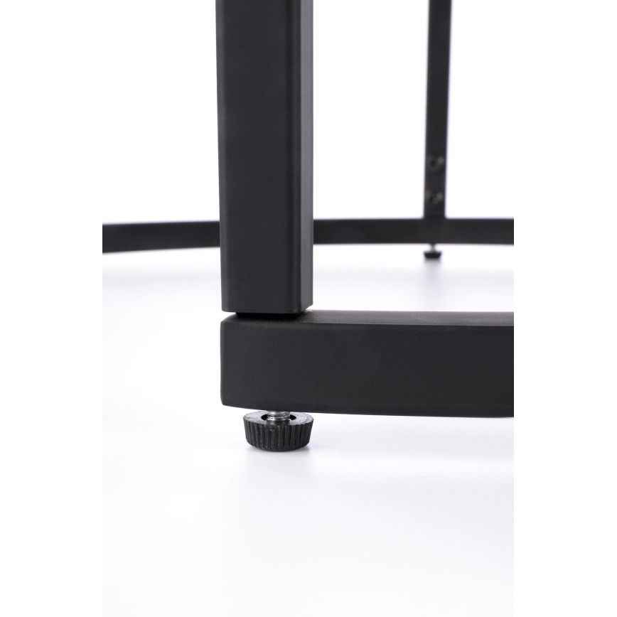 SET 2x Mesa de centro OREO diá. 43/53 cm negro/nogal