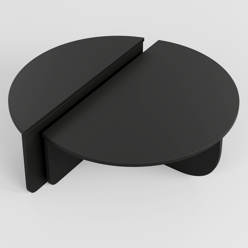 SET 2x Mesa de centro PODIUM negro