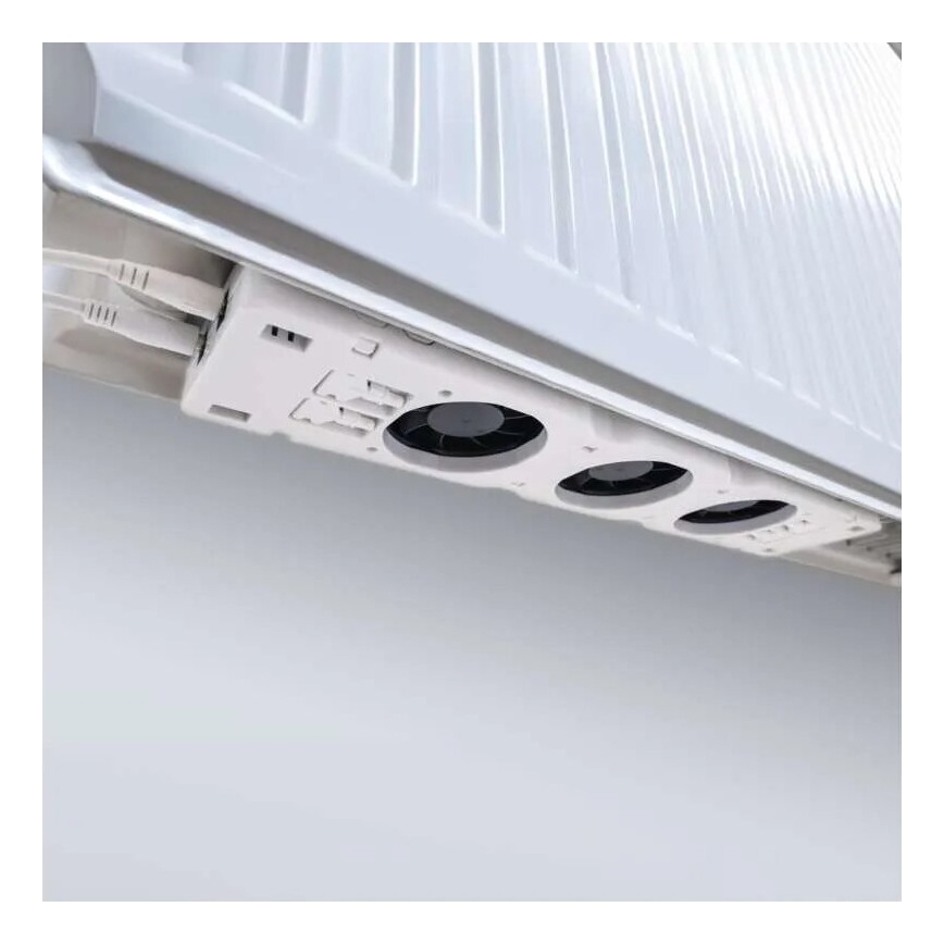 SET 2x Ventilador de radiador 5/230V blanco