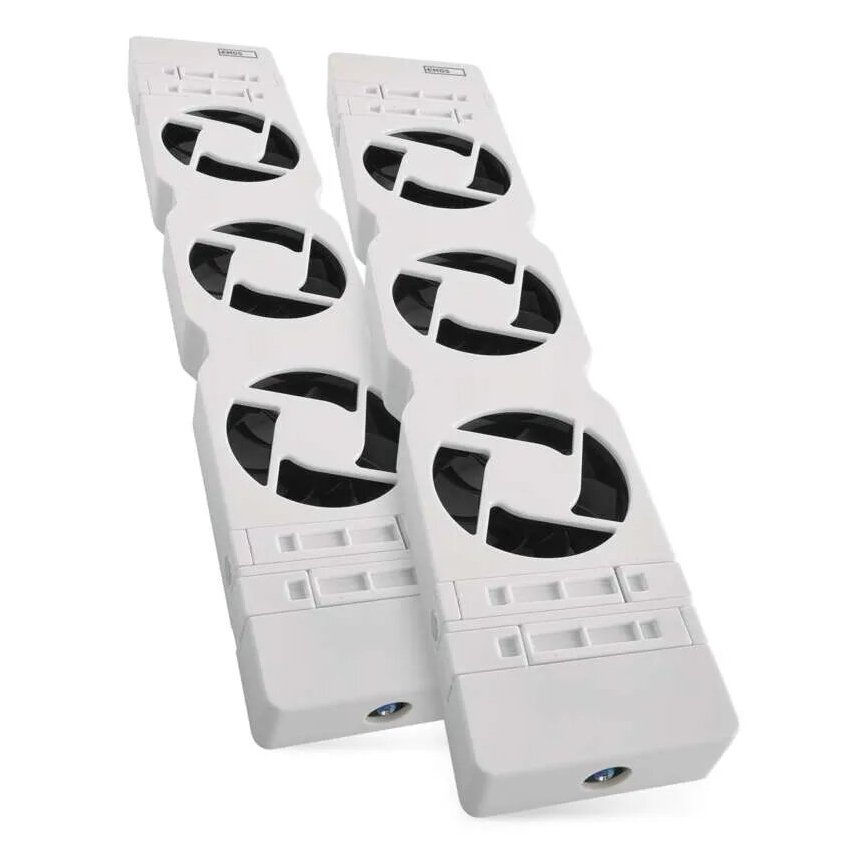 SET 2x Ventilador de radiador 5/230V blanco