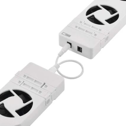 SET 2x Ventilador de radiador 5/230V blanco