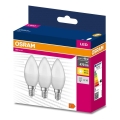 SET 3x Bombilla LED B38 E14/4,9W/230V 3000K - Osram