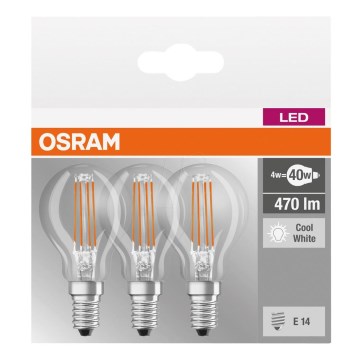 SET 3x Bombilla LED BASE P40 E14/4W/230V 4000K – Osram