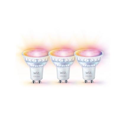 SET 3x Bombilla LED RGBW regulable PAR16 GU10/4,7W/230V 2200-6500K Wi-Fi - WiZ