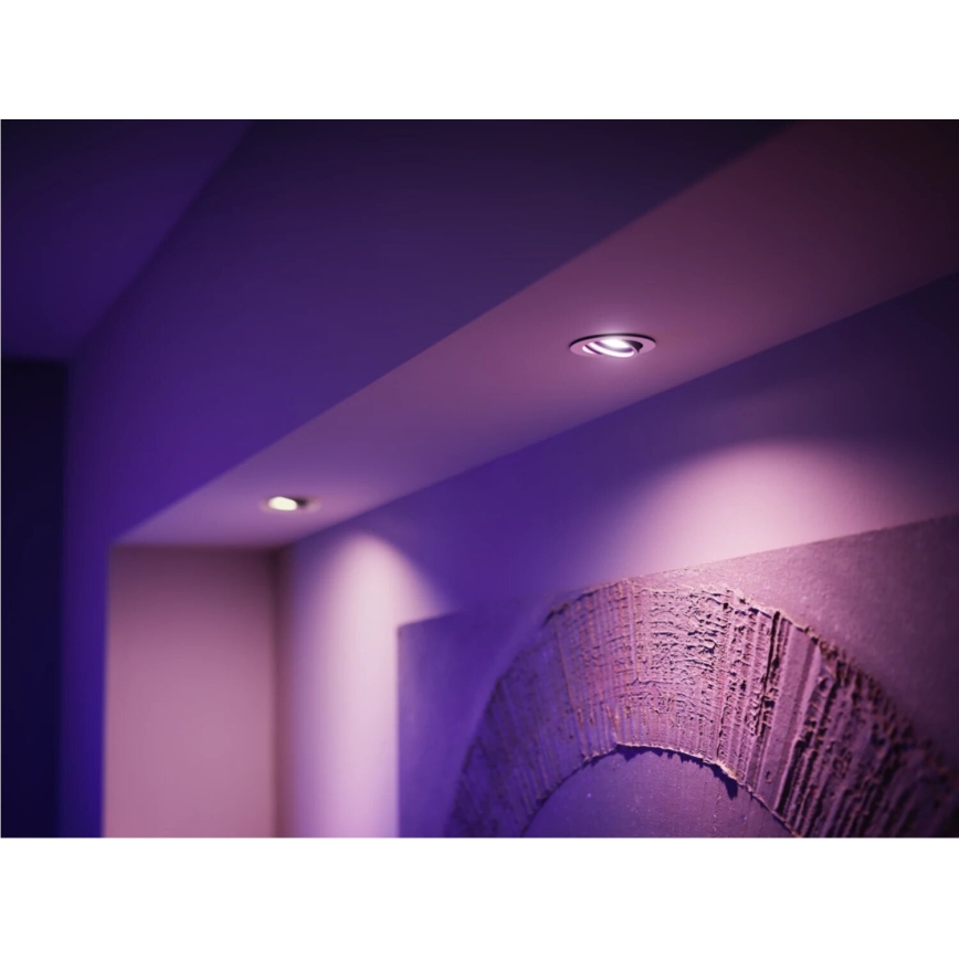 SET 3x Bombilla LED RGBW regulable Philips Hue WHITE AND COLOR AMBIANCE GU10/4,2W/230V 2000-6500K