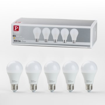 SET 5x Bombilla LED A60 E27/9W/230V 2700K - Paulmann 28780