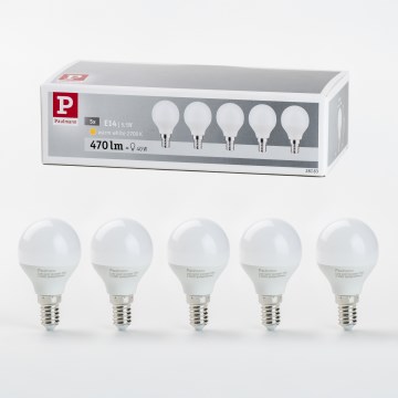 SET 5x Bombilla LED P45 E14/5,5W/230V 2700K - Paulmann 28783