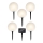 SET 5x Lámpara solar LED LED/3,2V multicolor
