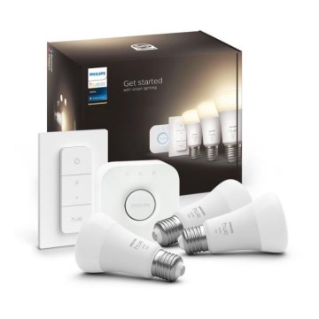 Set básico Philips Hue WHITE 3xE27/9,5W 2700K + dispositivo de conexión