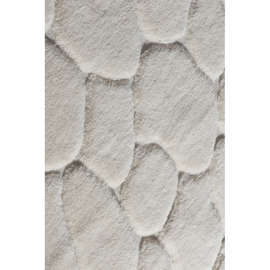 Set de 2 alfombrillas de baño LINO 60 x 100 cm color crema