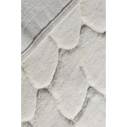 Set de 2 alfombrillas de baño LINO 60 x 100 cm color crema