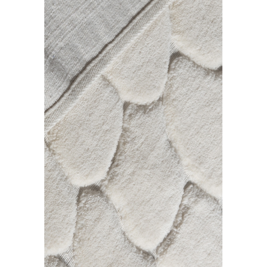 Set de 2 alfombrillas de baño LINO 60 x 100 cm color crema
