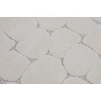 Set de 2 alfombrillas de baño LINO 60 x 100 cm color crema