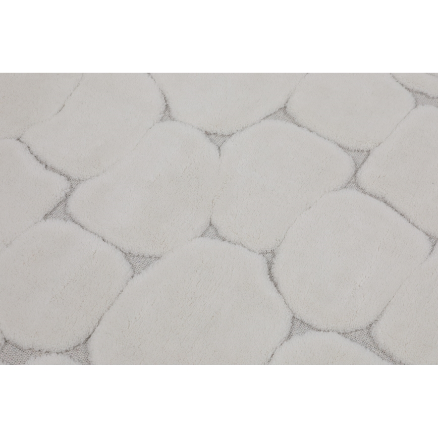 Set de 2 alfombrillas de baño LINO 60 x 100 cm color crema