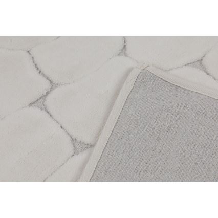 Set de 2 alfombrillas de baño LINO 60 x 100 cm color crema