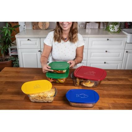 Set de 2 recipientes de vidrio para alimentos PYREX 1,2/2,5 l