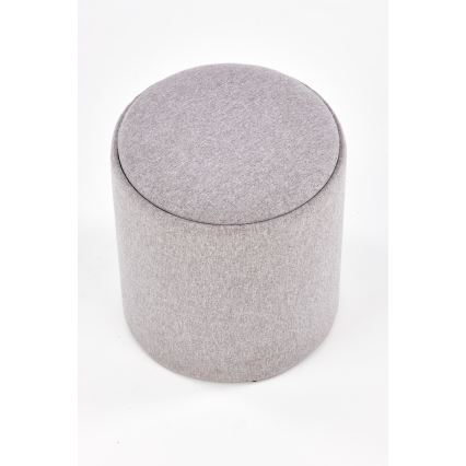 Set de 2 taburetes AVIKO Ø 38/45 cm, gris/beige