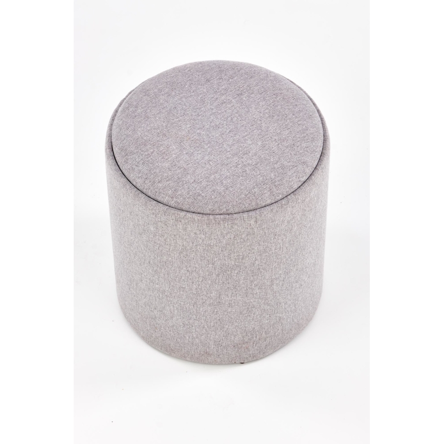 Set de 2 taburetes AVIKO Ø 38/45 cm, gris/beige