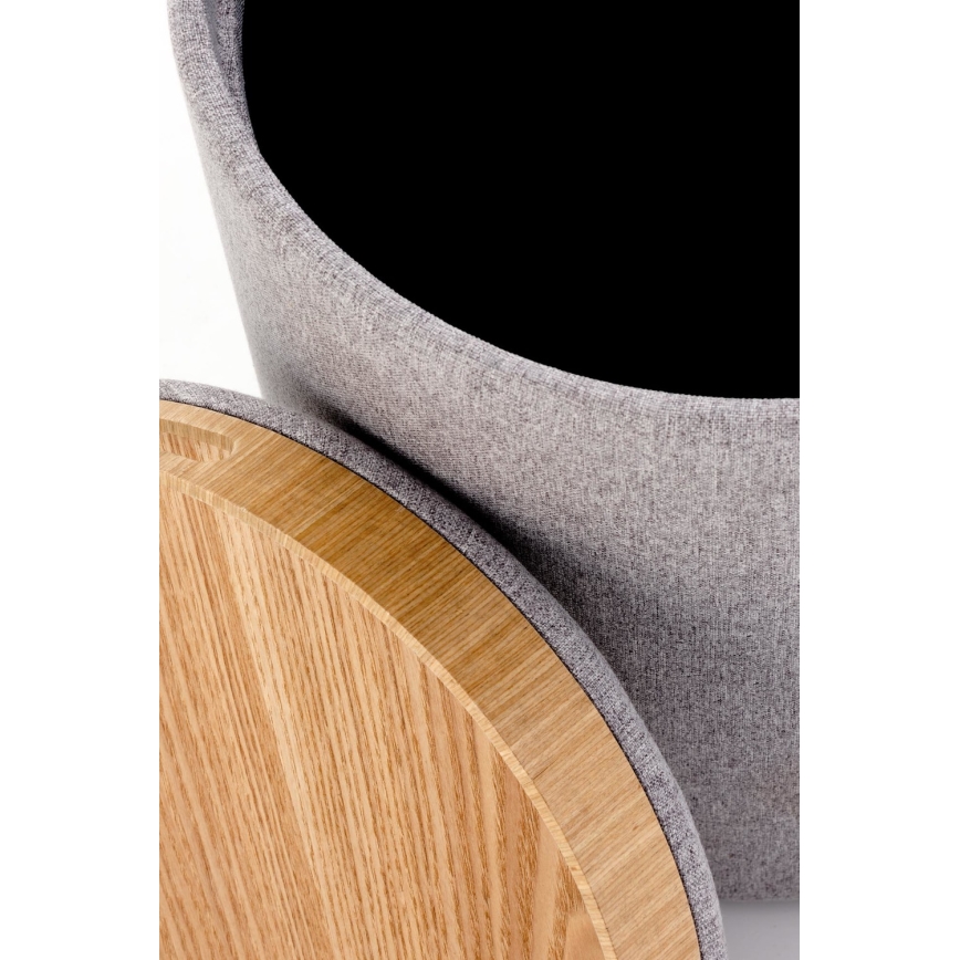 Set de 2 taburetes AVIKO Ø 38/45 cm, gris/beige
