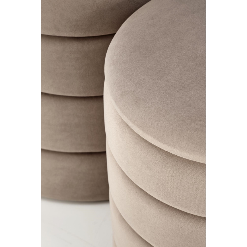 Set de 2 taburetes PAX Ø 33/40 cm taupe