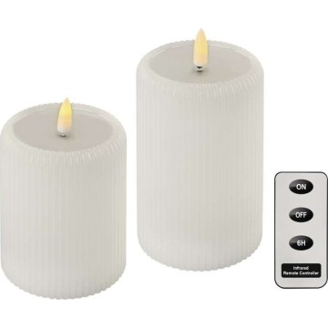 SET de 2 velas LED/4xAA + mando a distancia