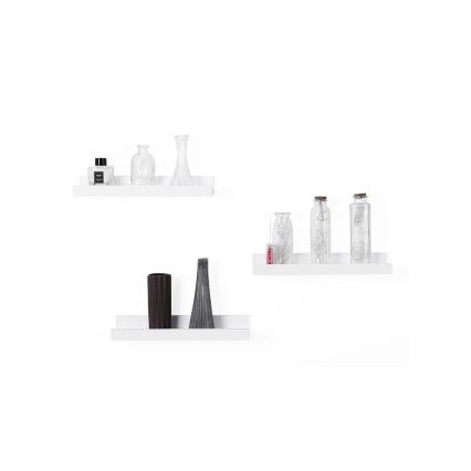 Set de 3 estantes de pared SHELFY blancos