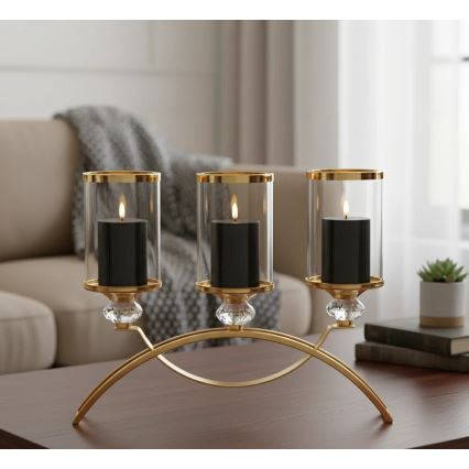 Set de 3 velas LED BRILLO LED/2xAA color negro + mando a distancia