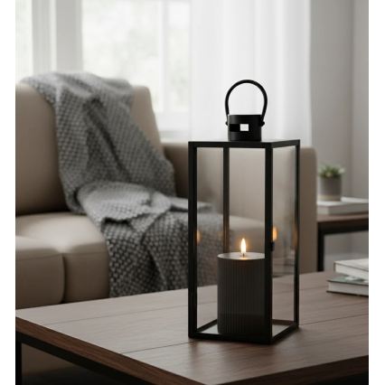 Set de 3 velas LED BRILLO LED/2xAA color negro + mando a distancia