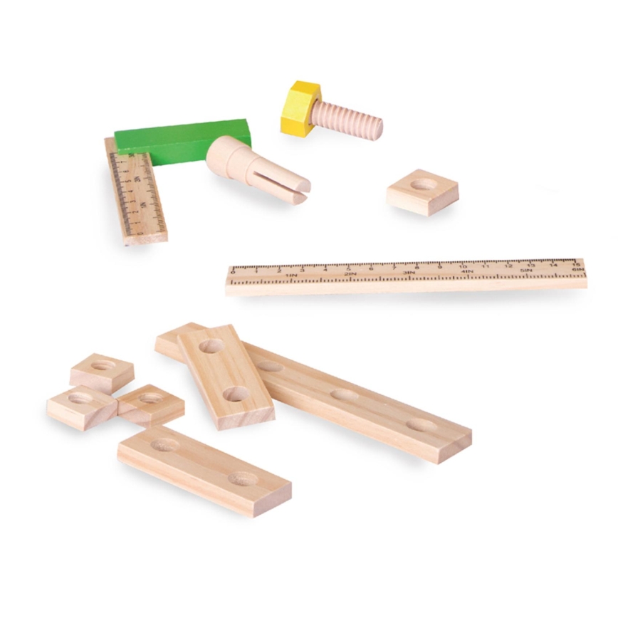 Set de 30 piezas de herramientas de madera en maletín