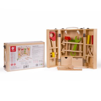 Set de 30 piezas de herramientas de madera en maletín