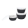 SET DE 3x Cuenco con tapa negro/acero inoxidable