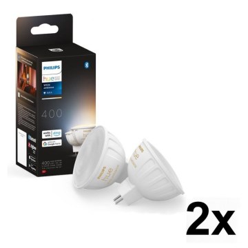 Set de 4 bombillas LED regulables Philips Hue WHITE AMBIANCE GU5,3/MR16/5,1W/12V 2200-6500K