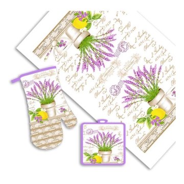 Set de cocina LAVANDA 3 piezas